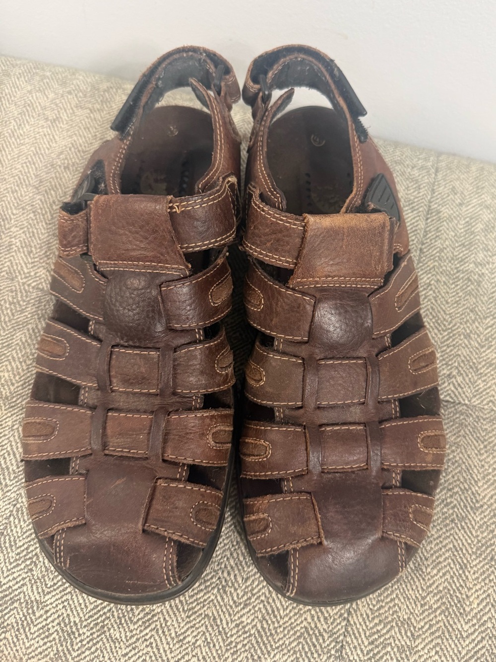 Earth Spirit Mens Fisherman Simon Brown Genuine Leather Sandals US 12